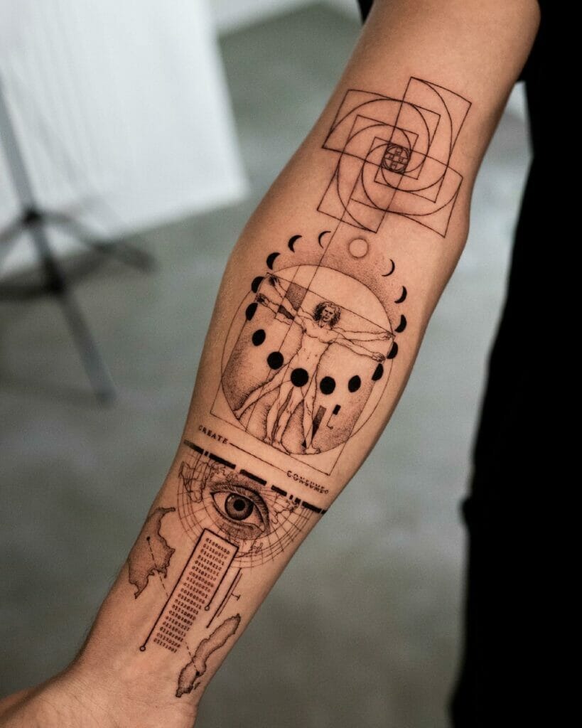 Forearm Art Infused with Symbolism Tattoo Design