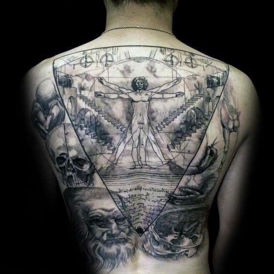 Full Back Masterpiece with Symbolic Depth Tattoo Design