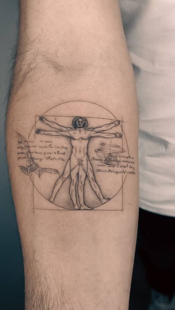 Inner Forearm Elegance with Fine Details Tattoo Design