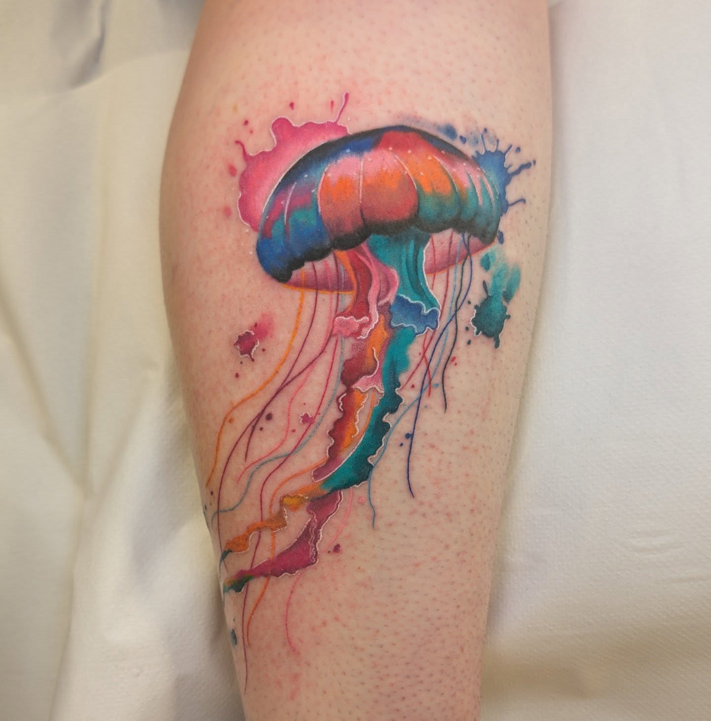 Watercolor Jellyfish Tattoo Tattoo Design