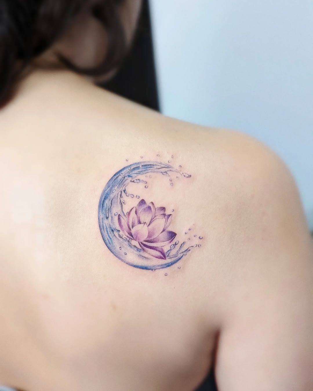 Elegant water lotus tattoo embracing tranquility Tattoo Design