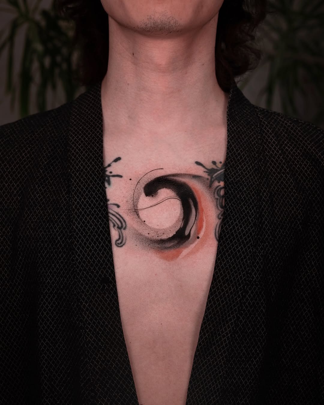 Fluid art merges beautifully with body ink. Tattoo Design