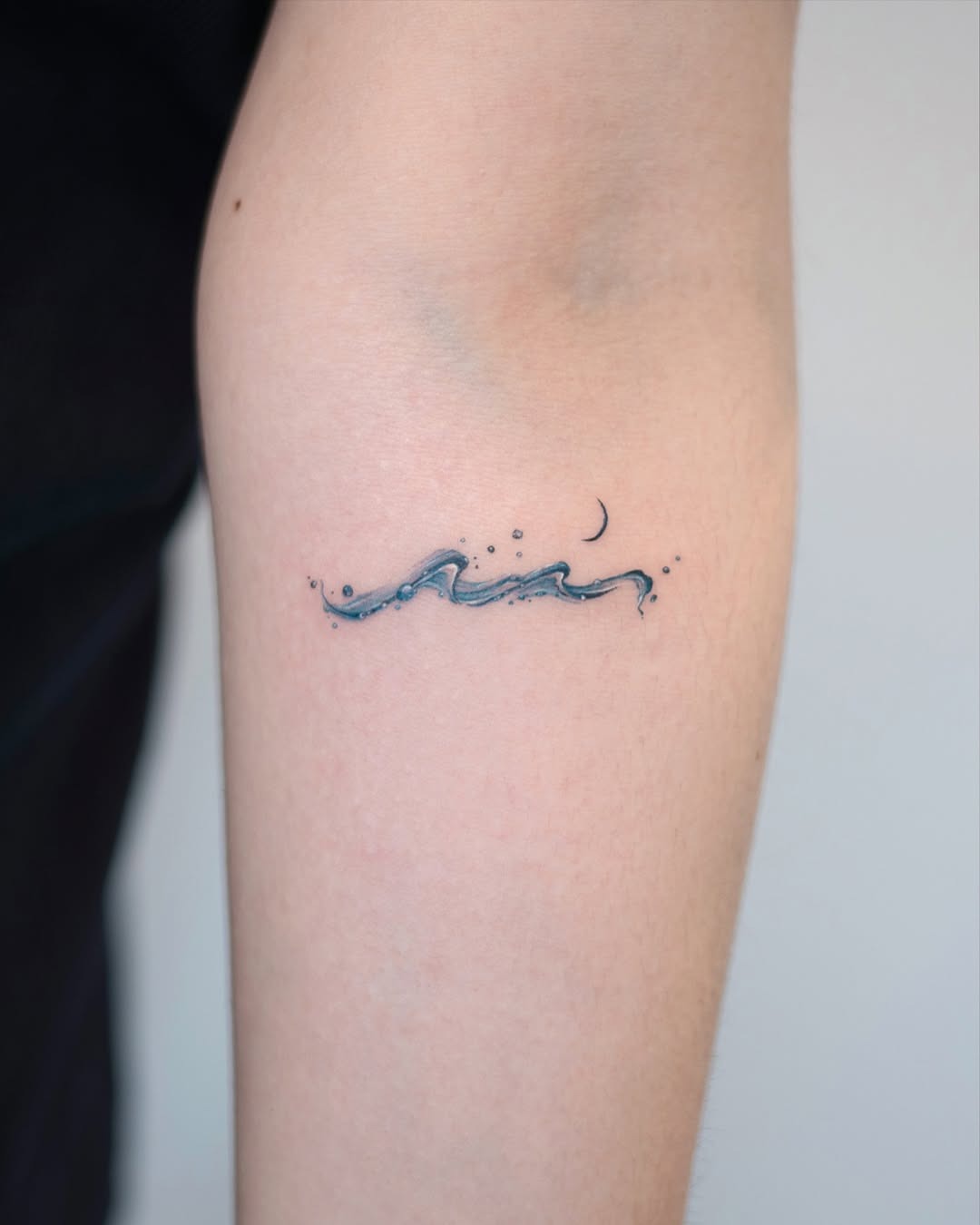 Minimalistic Waves Tattoo for Ocean Lovers Tattoo Design