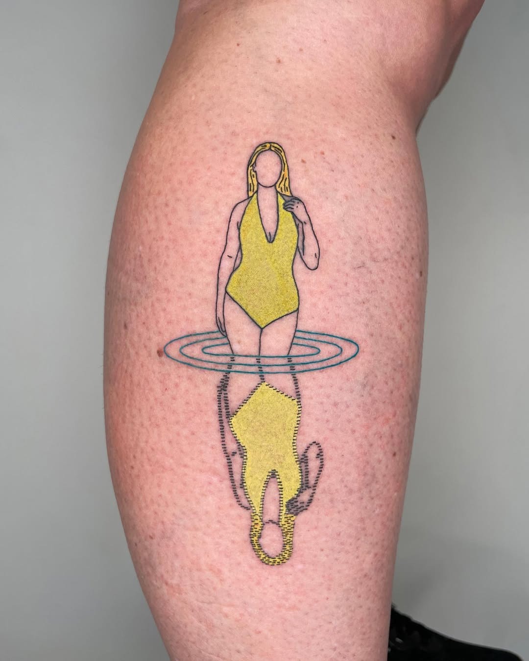 Stylish water reflection tattoo design Tattoo Design
