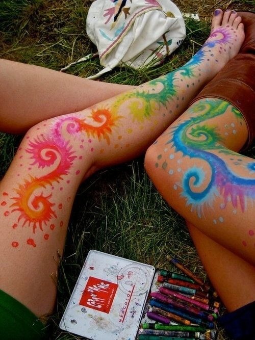 Dreamy Celestial Fantasy Watercolor Tattoo Tattoo Design