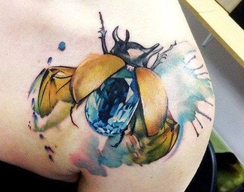 Dynamic Warm and Cool Contrasting Colors Tattoo Tattoo Design