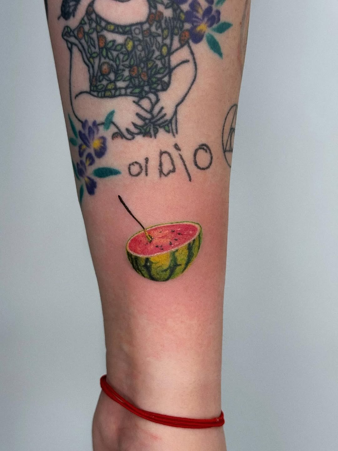 Vibrant Watermelon Tattoo with a Fresh Twist Tattoo Design
