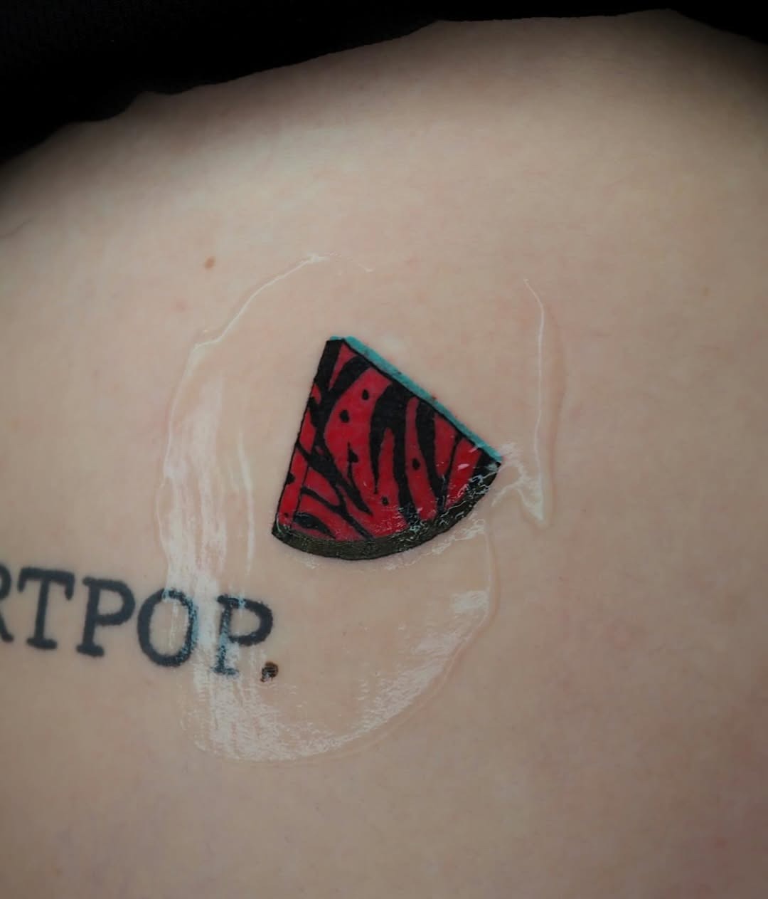 Vibrant watermelon tattoo with artistic flair Tattoo Design