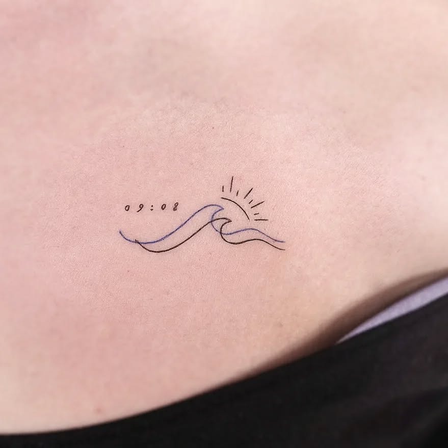 Minimal Wave Tattoo Tattoo Design