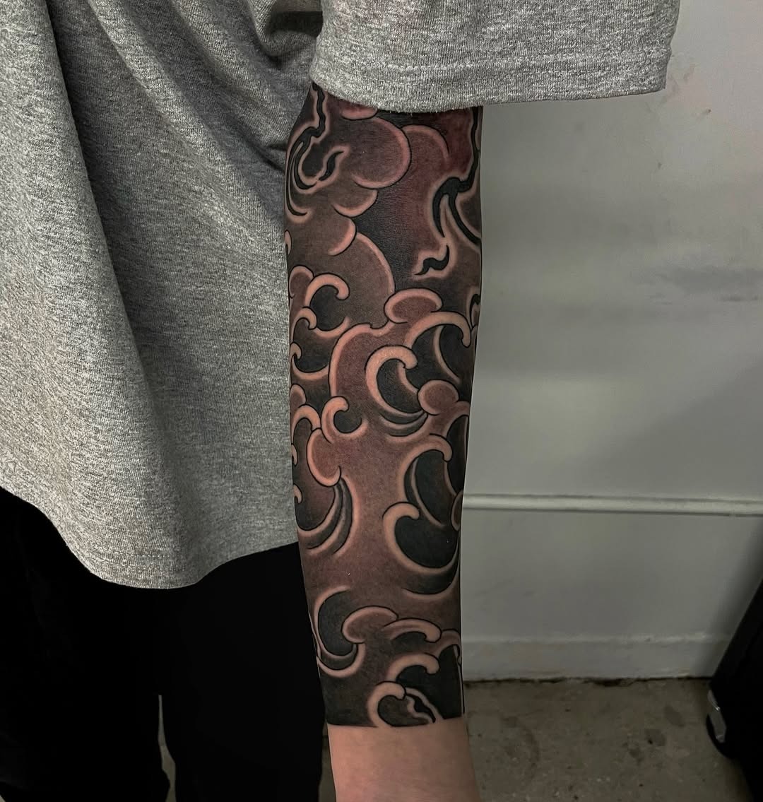 Stylish Wave Tattoo Tattoo Design