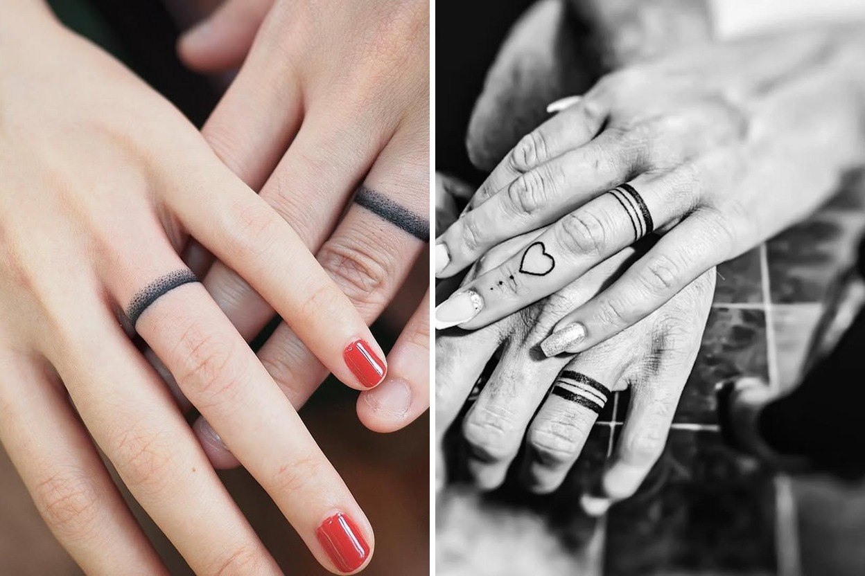 Wedding Ring Tattoo Ideas That Demand Attention and Admiration Featured Lookbook Collage
