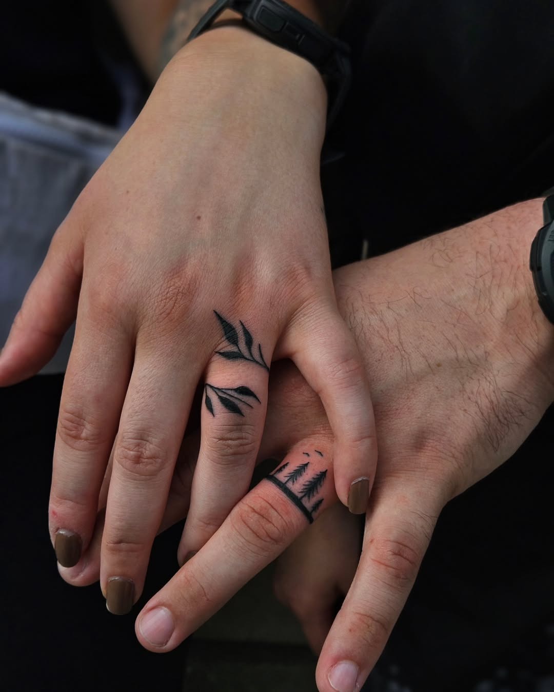 Minimalist bamboo tattoos symbolizing unity Tattoo Design