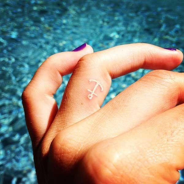 Anchor Down and Keep Adrift White Ink Tattoo Tattoo Design