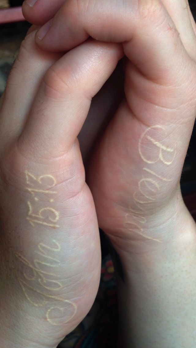 Biblical Expressions in Text White Ink Tattoo Tattoo Design