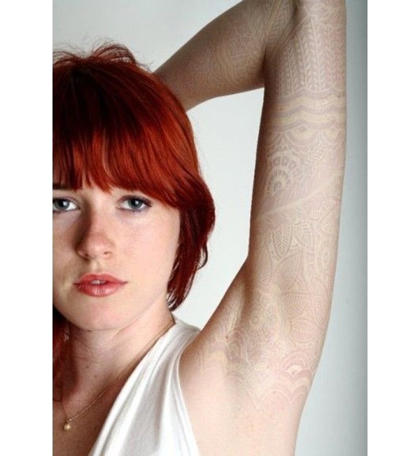 Celebrating Wealth and Delicacies in Lace White Ink Tattoo Tattoo Design