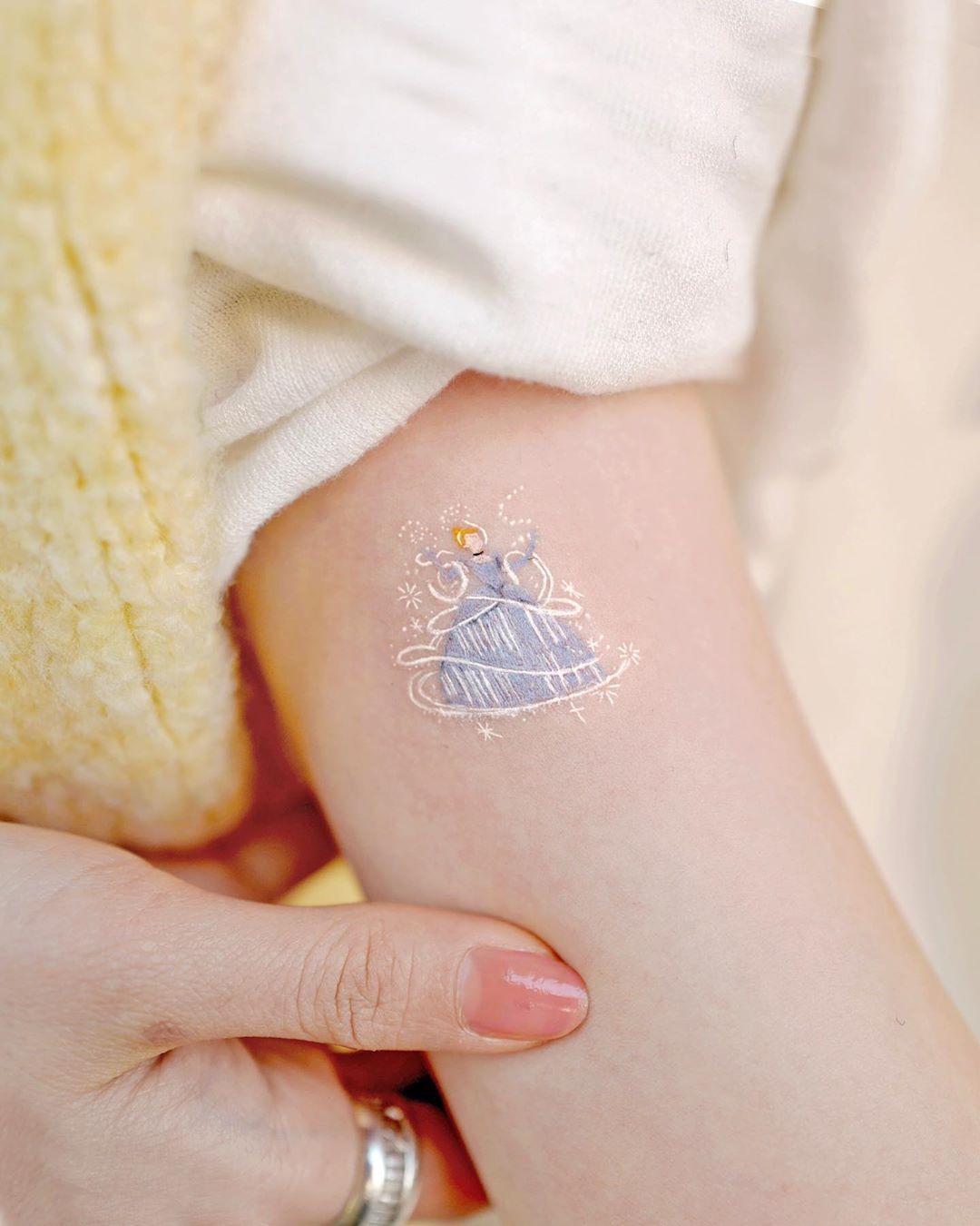 Embellish the Movement To Add Magic White Ink Tattoo Tattoo Design