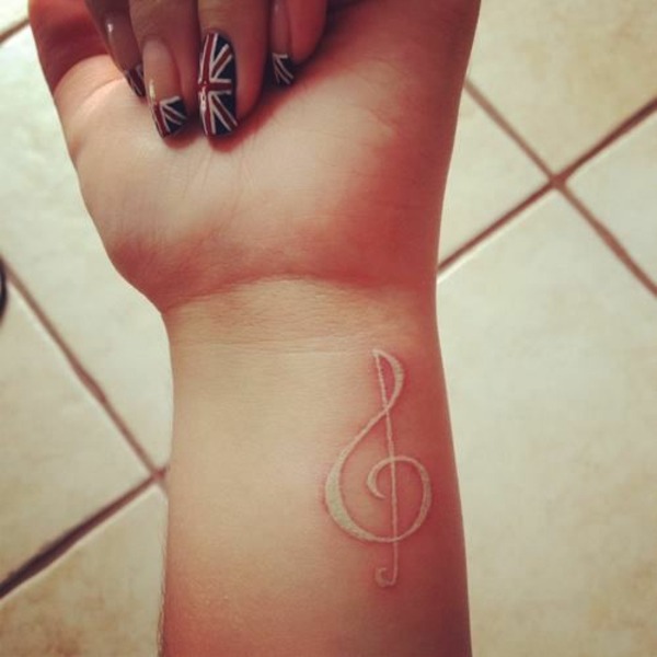 For the Musically Inclined White Ink Tattoo Tattoo Design