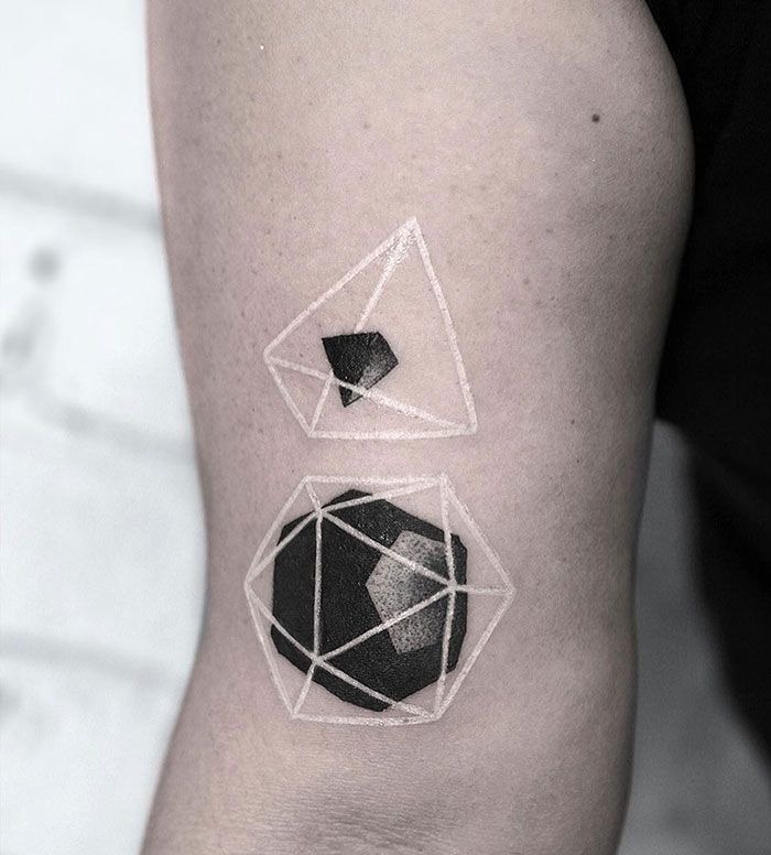 Geometric White Ink Tattoo Tattoo Design