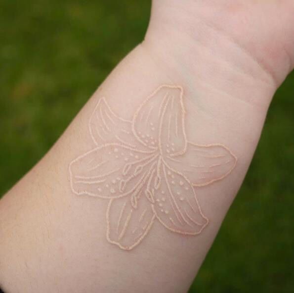 The Colorless Lilly White Ink Tattoo Tattoo Design