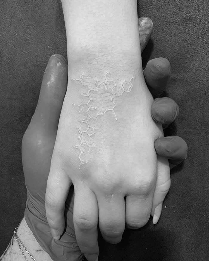 Whole Is Greater Than the Sum of Its Parts White Ink Tattoo Tattoo Design