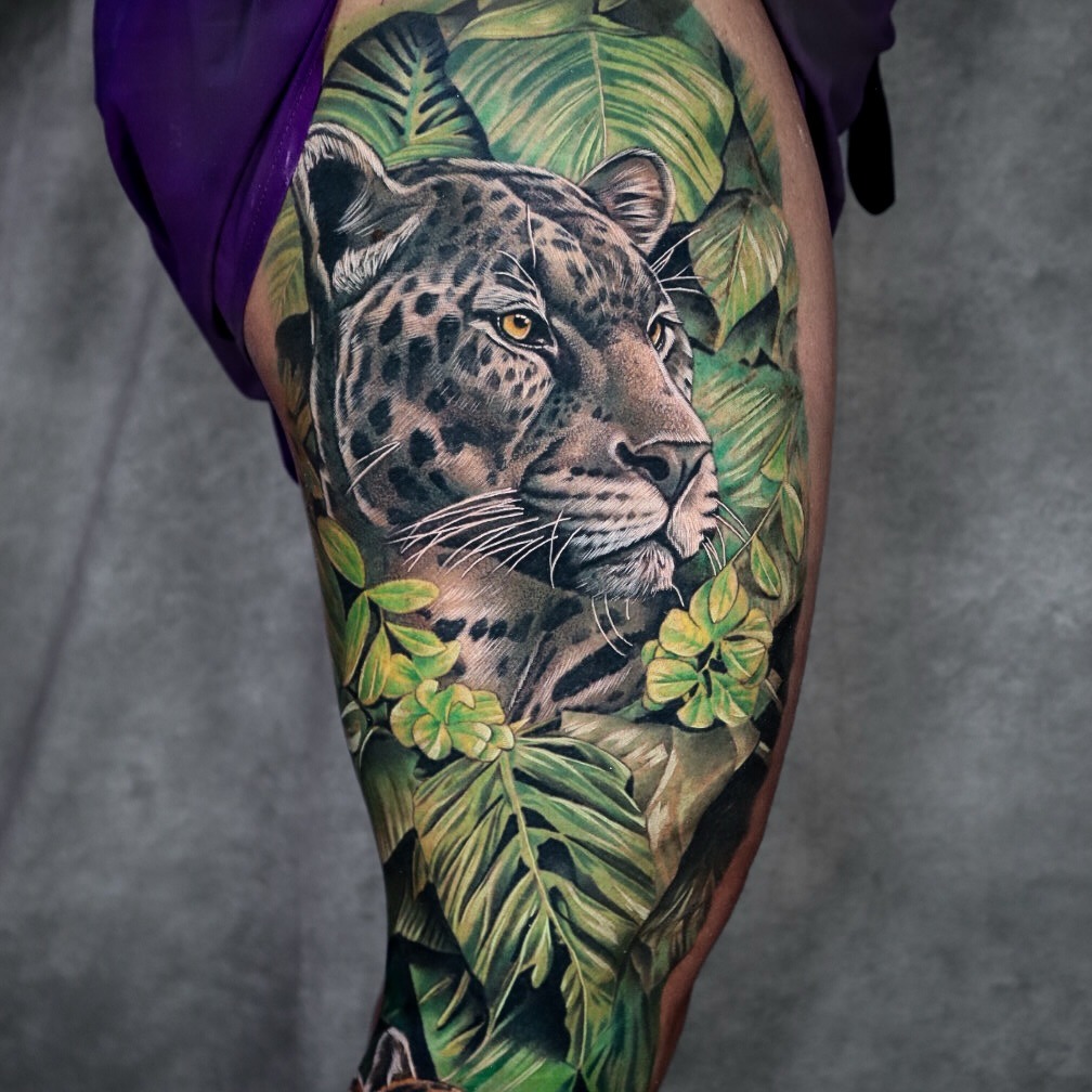 Jungle Leopard Wilderkind Tattoo Tattoo Design