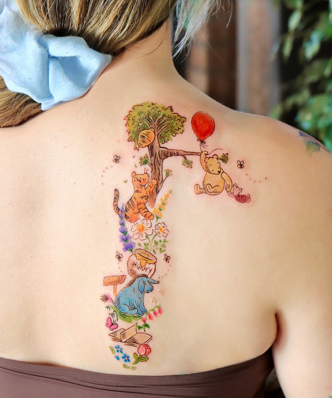 Charming Winnie the Pooh and Friends Tattoo Tattoo Design