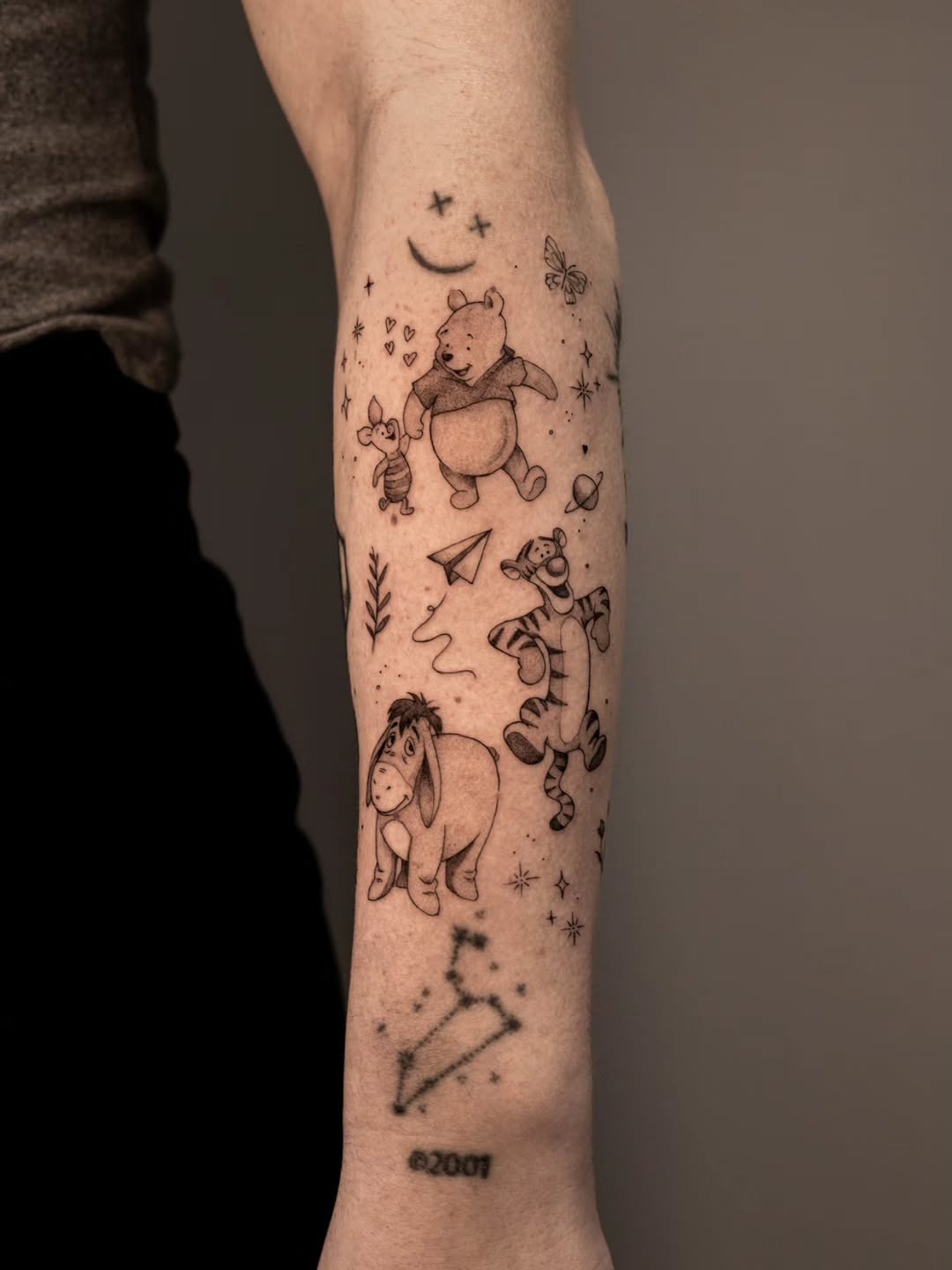 Whimsical Winnie and Friends Tattoo Design Tattoo Design
