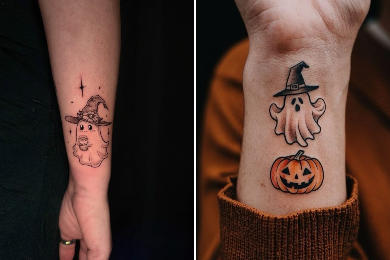 37+ Witch Hat Tattoo Ideas & Inspiration Featured Lookbook Collage