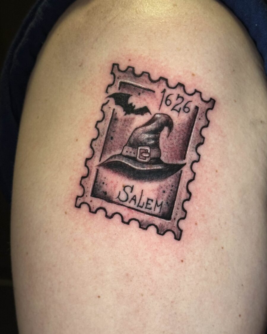 Witch hat tattoo inspired by Salem lore Tattoo Design