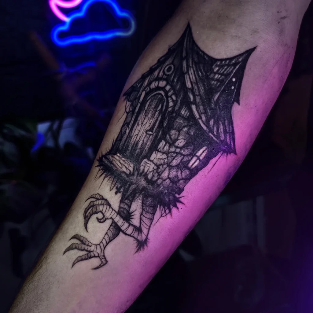 Baba Yaga’s Walking Hut Tattoo Tattoo Design