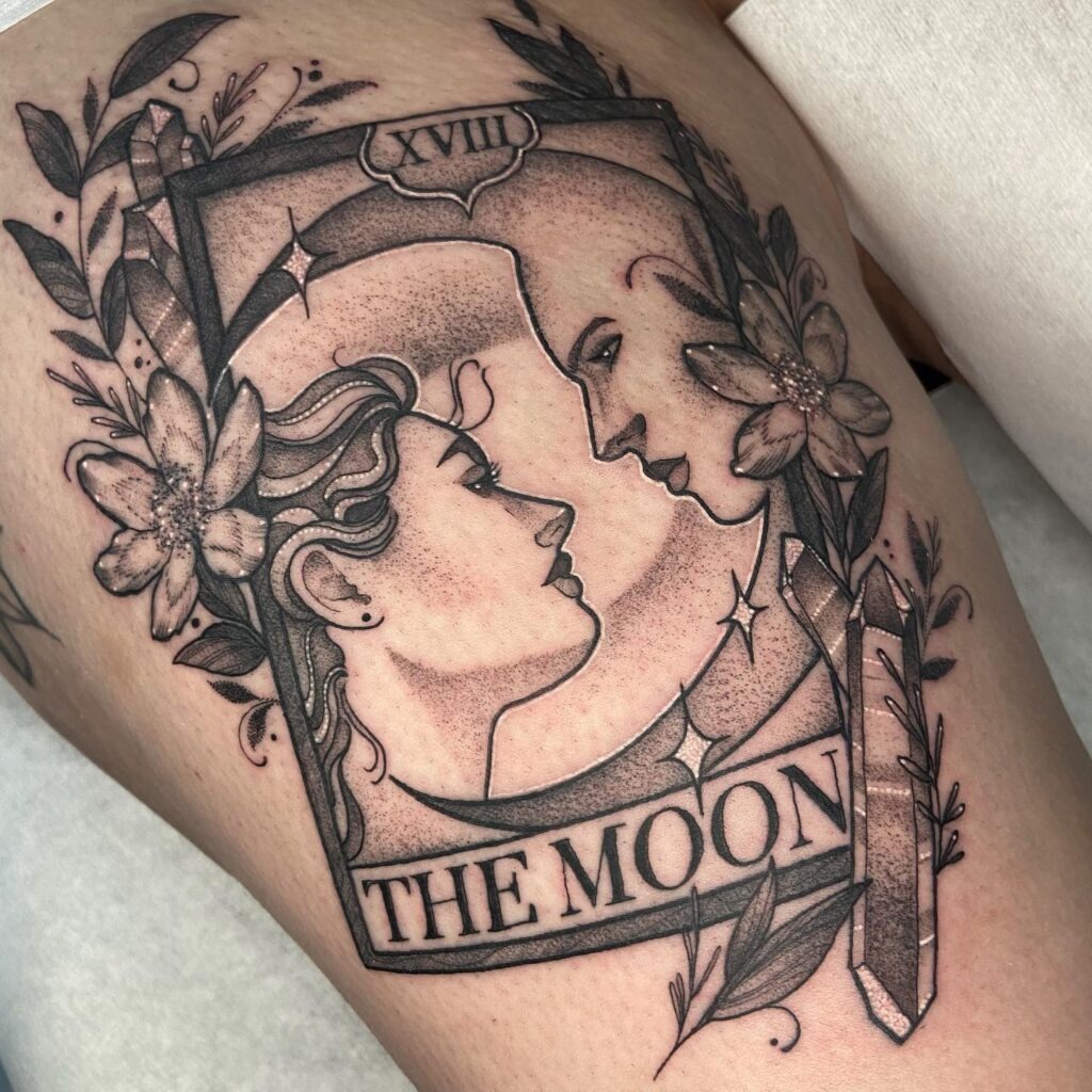The Moon Tarot Card Tattoo Tattoo Design