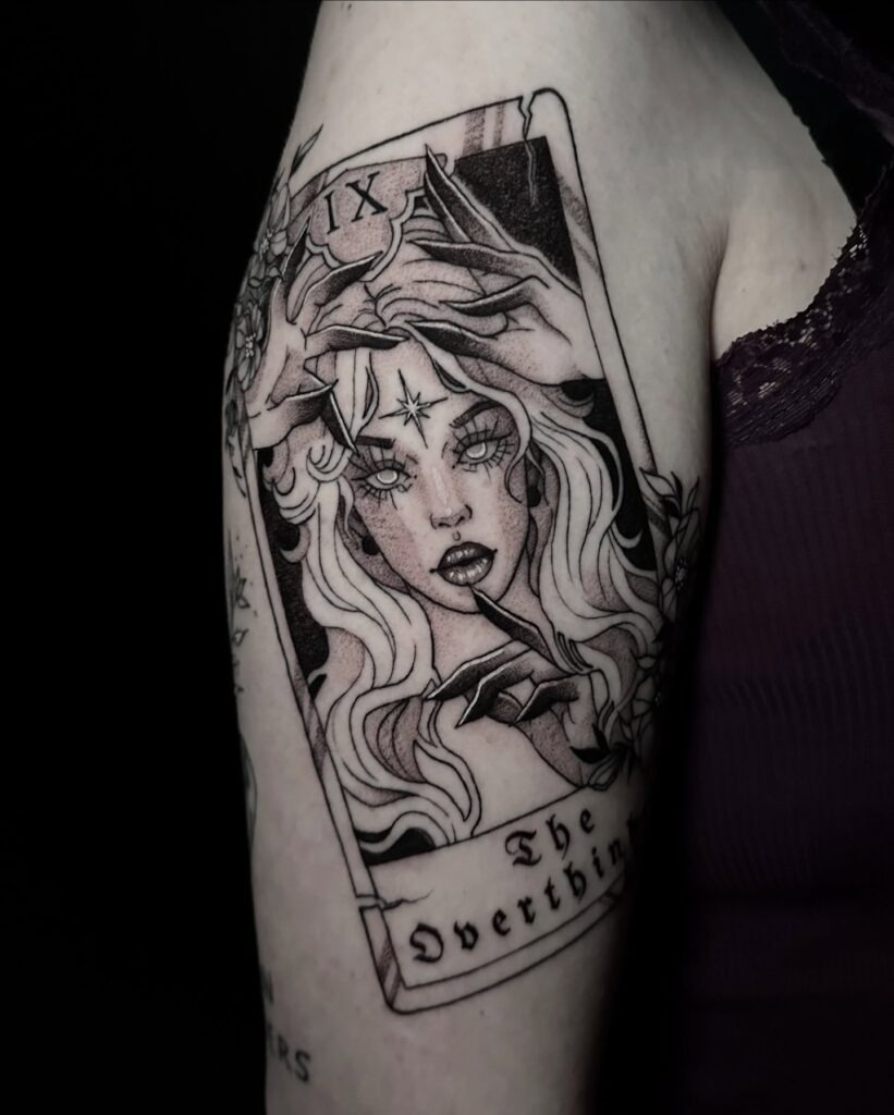 The Overthinker Tarot-Inspired Tattoo Tattoo Design