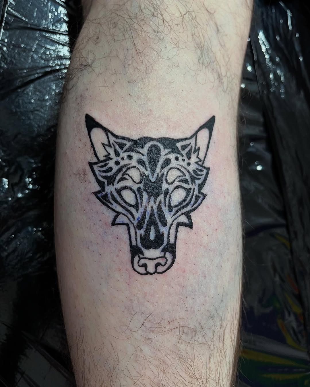 Intricate Black Ink Wolf Head Tattoo Design Tattoo Design
