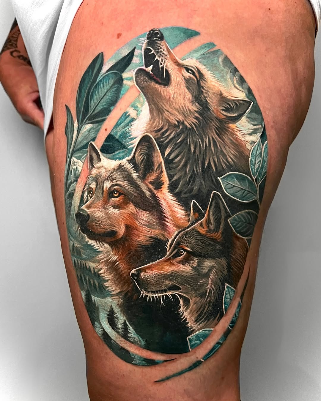 Stunning wolf tattoo showcasing nature’s beauty Tattoo Design