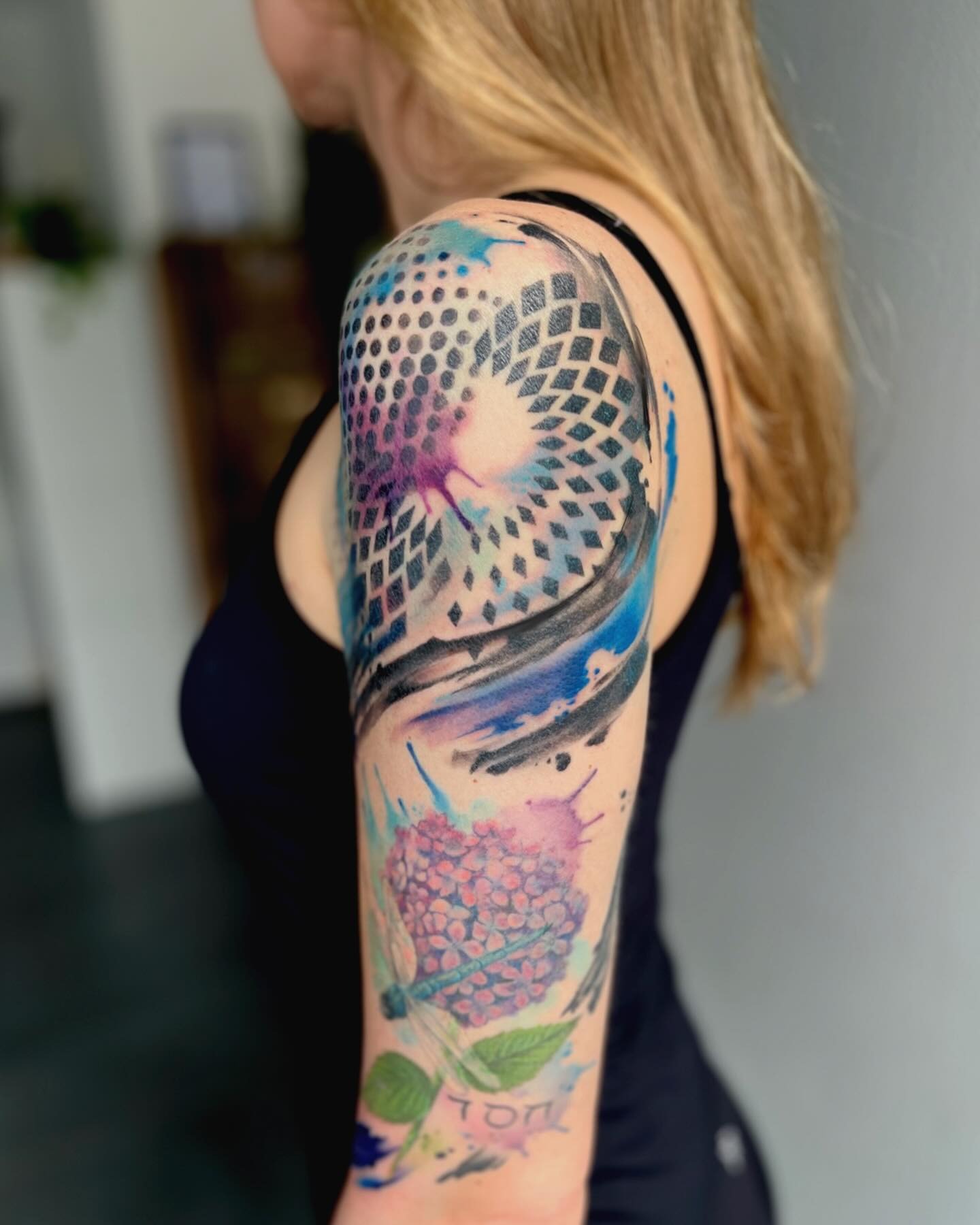 Blackberry and Skull Sleeve Tattoo Tattoo Design