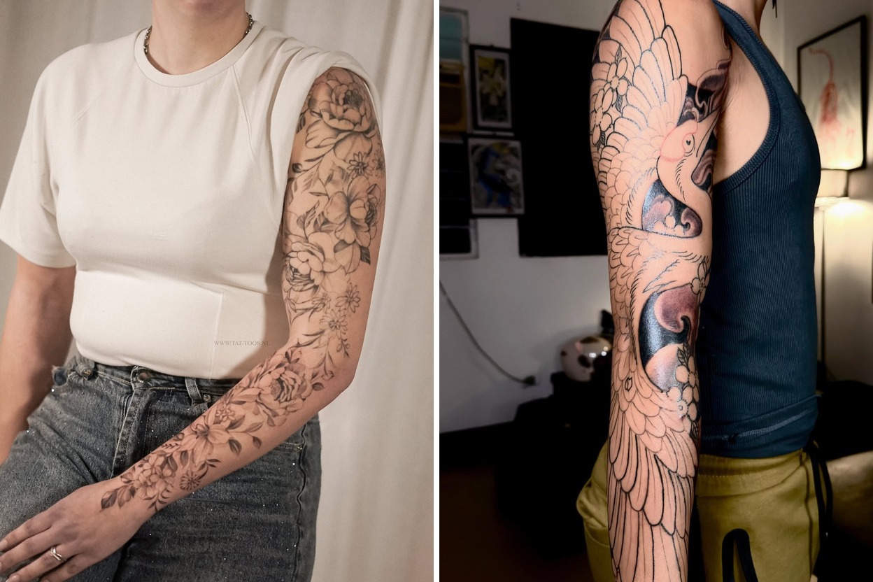 14+ Women Arm Sleeve Tattoo Ideas That Make a Bold Artistic Statement Featured Lookbook Collage