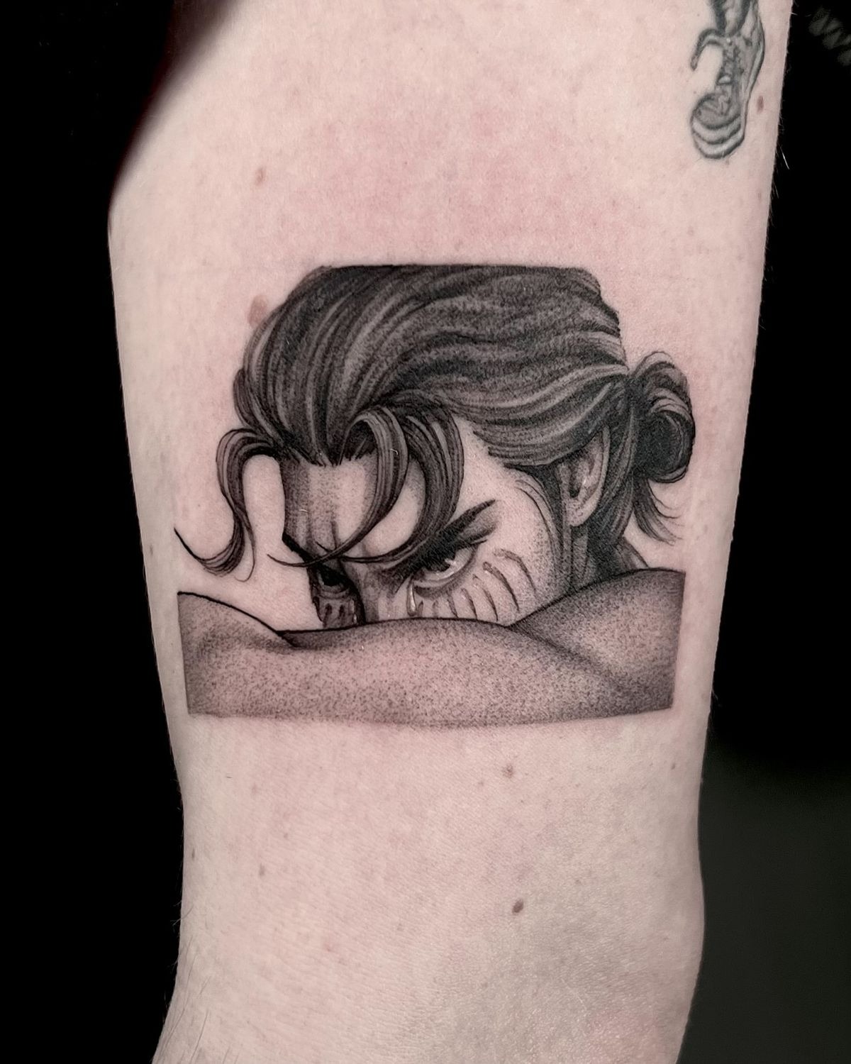 Pensive Eren Framed Panel Tattoo Tattoo Design