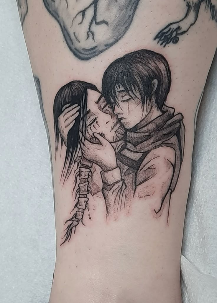 Tender Eren and Mikasa Couple Tattoo Tattoo Design