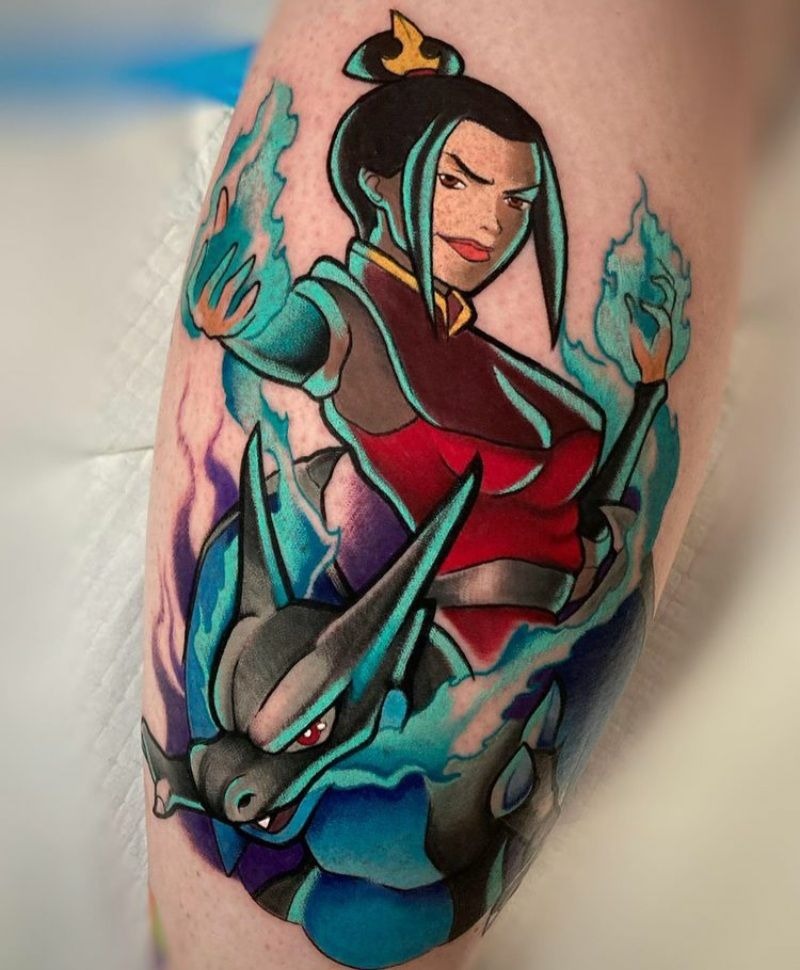 Azula-Inspired Firebender Power Tattoo Tattoo Design
