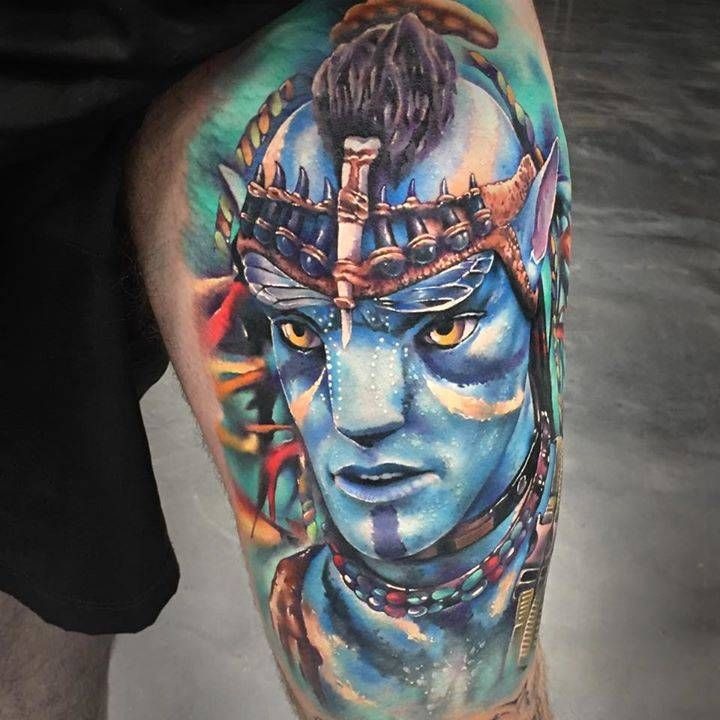 Element-Bending Aang Forearm Piece Tattoo Design