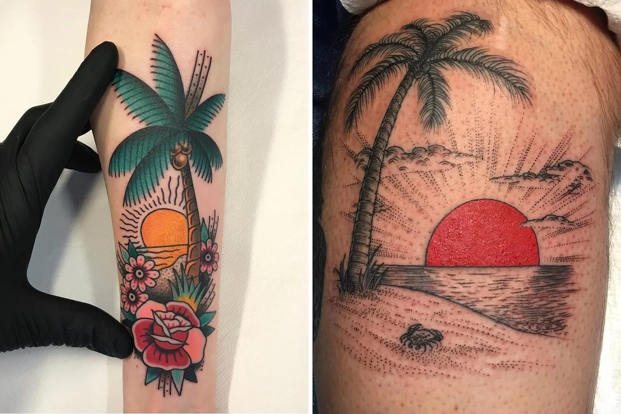 29+ Women Beach Tattoo Ideas & Inspiration Featured Lookbook Collage