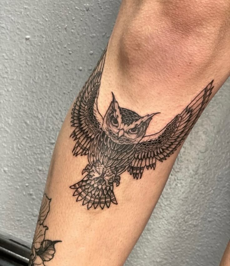 Flying Owl Tattoo Tattoo Design