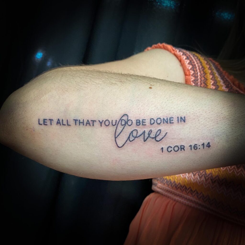 1 Corinthians 16:14 Love Tattoo Tattoo Design