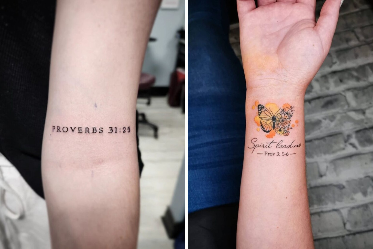 49+ Women Bible Verses Tattoo Ideas & Inspiration Featured Lookbook Collage
