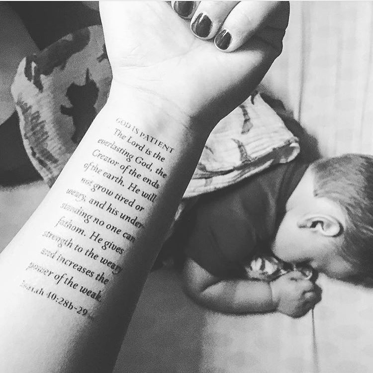 Isaiah 40:28b-29 Forearm Tattoo Tattoo Design