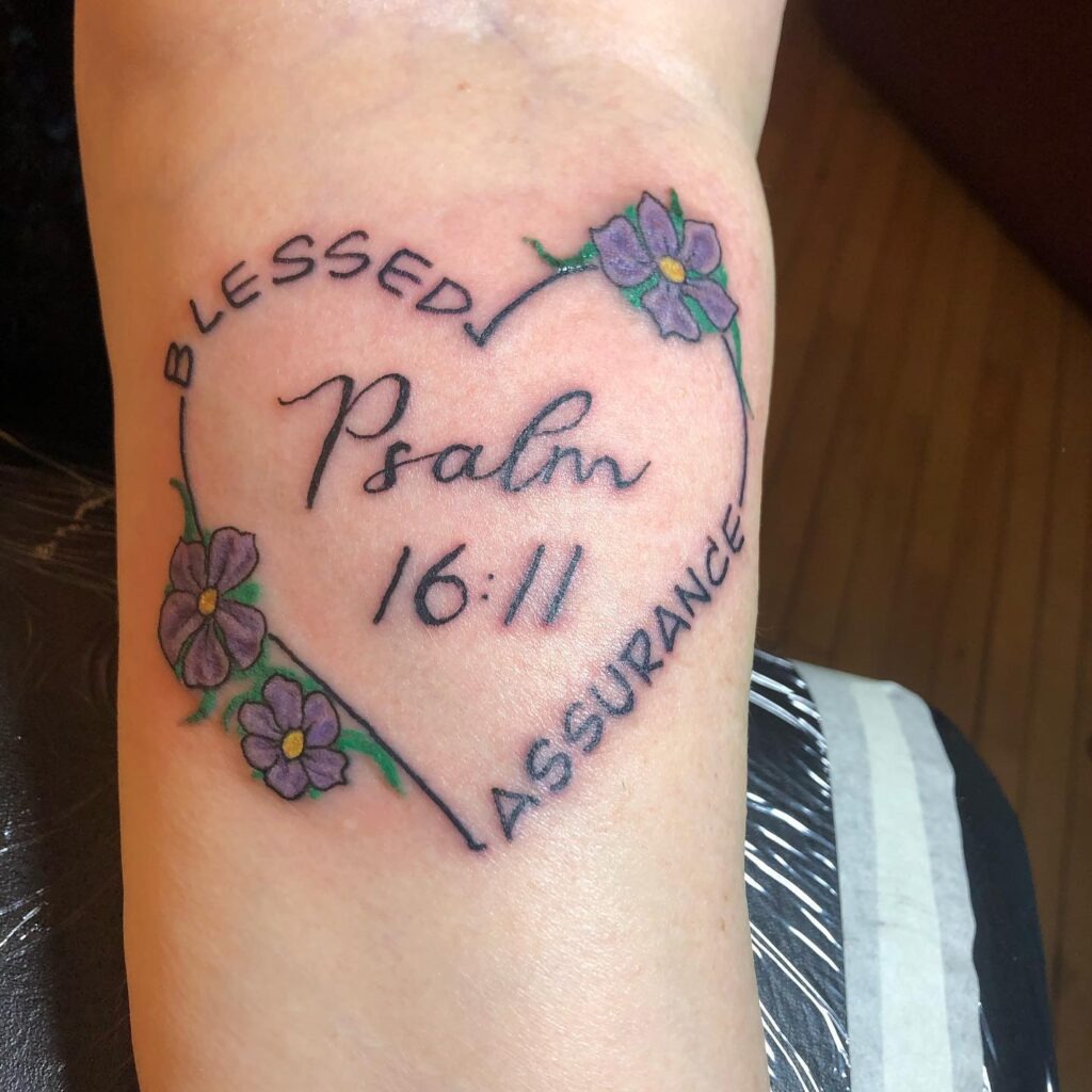 Psalm 16:11 Blessed Assurance Tattoo Tattoo Design