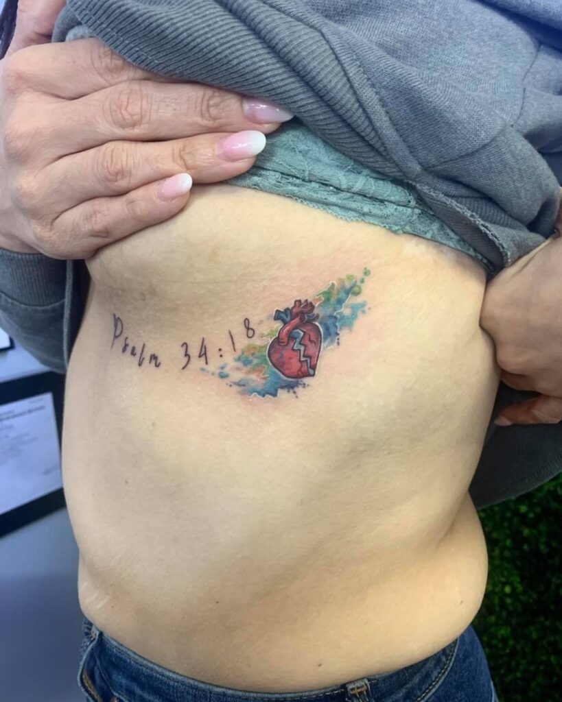 Psalm 34:18 Broken Heart Tattoo Tattoo Design