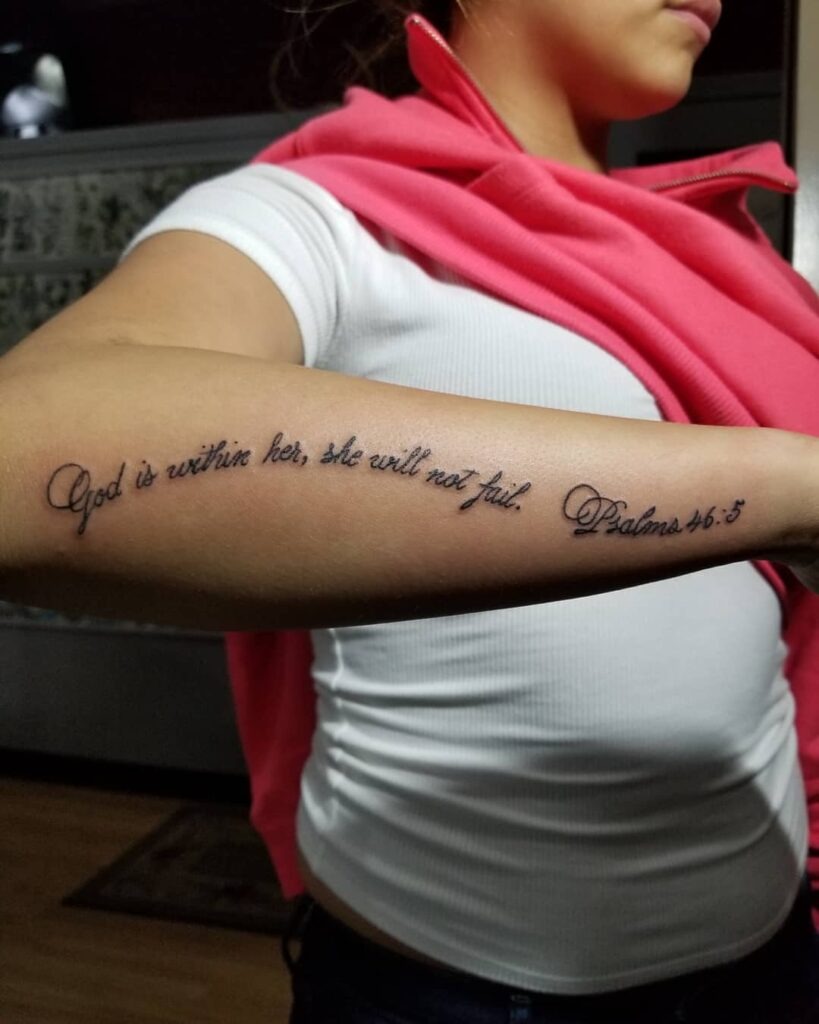 Psalm 46:5 Forearm Tattoo Tattoo Design