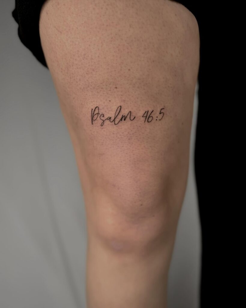 Psalm 46:5 Simple Script Tattoo Tattoo Design