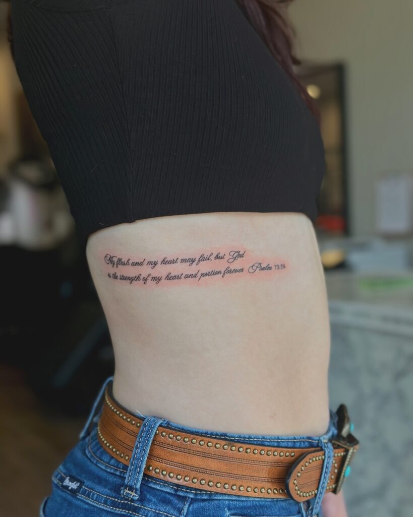 Psalm 73:26 Rib Tattoo Tattoo Design
